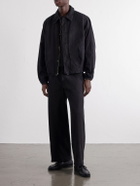 YOKE - Garment-Dyed Cotton-Twill Blouson Jacket - Black