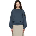 Stone Island Navy 6100008 Organic Cotton Fleece Sweatshirt