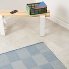 HAY Check Rug 140 x 200 in Light Blue