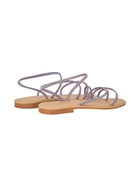 MC2 Saint Barth Flat Ring Sandals With Lilac Rhinestones