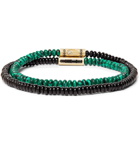 Luis Morais - 14-Karat Gold Multi-Stone Bracelet - Green