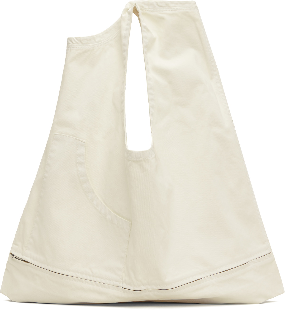 ISSEY MIYAKE White Sculptural Convertible Vest Bag