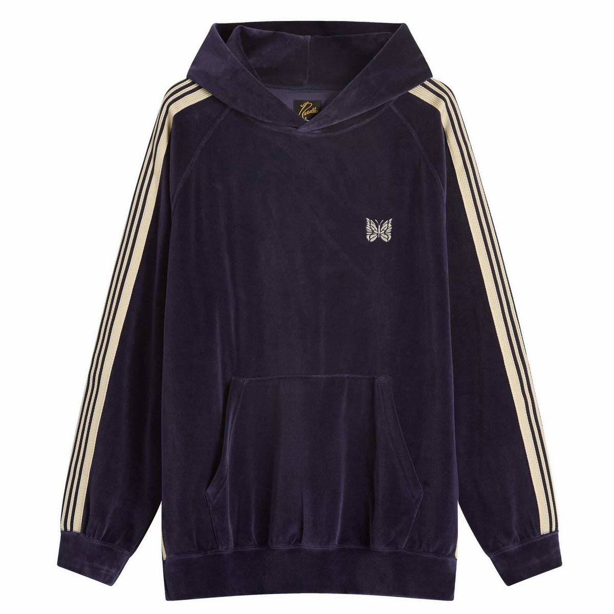 Needles Men's DC Printed Poly Smooth Track Hoodie in Black