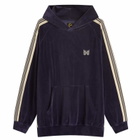Needles Men's Velour Track Hoodie in Navy