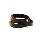 Versace Black and Gold Tribute Double Wrap Bracelet