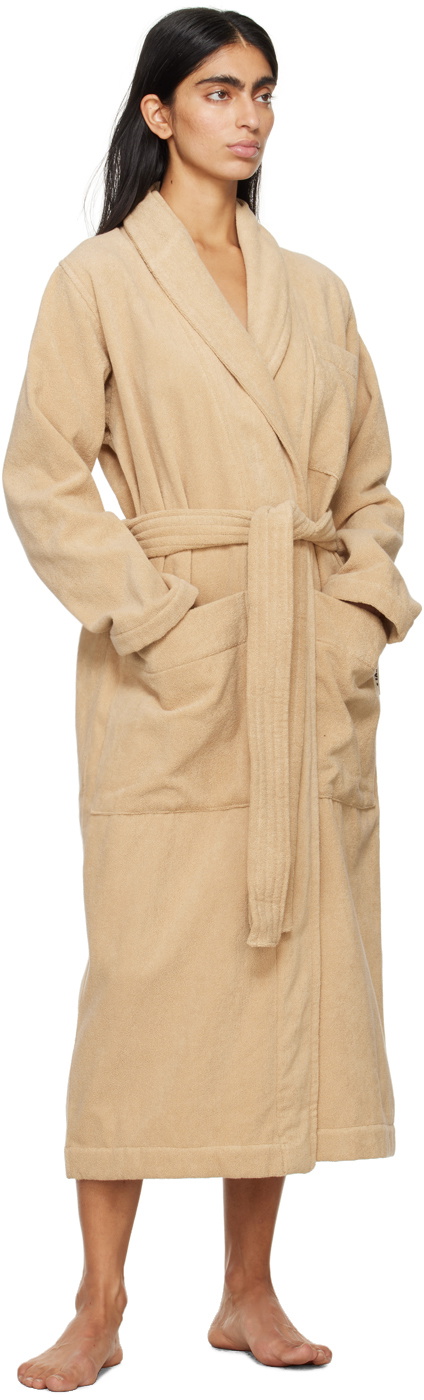 Tekla Beige Classic Bathrobe Tekla Fabrics