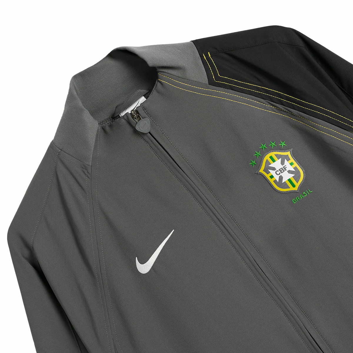 Nike Brazil Reissue Track Jacket in Grey/Yellow/White