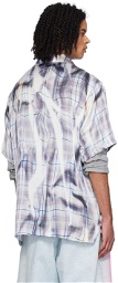 Y/Project Gray & Purple Check Shirt