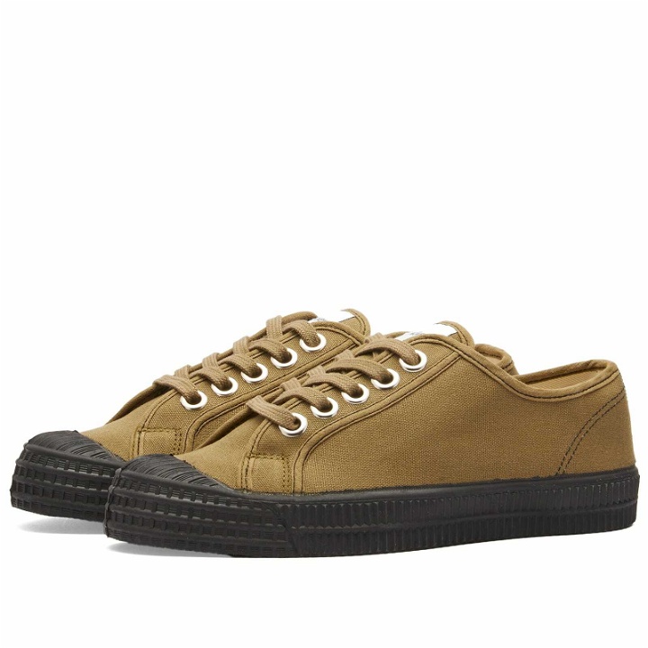 Photo: Novesta Star Master Contrast Stitch Sneakers in Military/Black