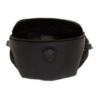 Versace Black Leather Medusa Belt Bag