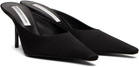 Victoria Beckham Black Sloan Stiletto Mule 75 Heels
