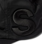 Sacai - Hank Willis Thomas Panelled Wool, Canvas and Nylon Baseball Cap - Black