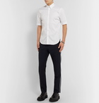 Alexander McQueen - Brad Slim-Fit Button-Down Collar Stretch Cotton-Blend Poplin Shirt - White