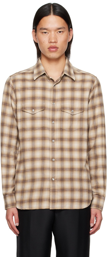 Photo: TOM FORD Brown Western Shirt