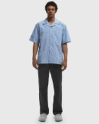 Norse Projects MADS POPLIN STRIPE SS Blue Mens Shortsleefe