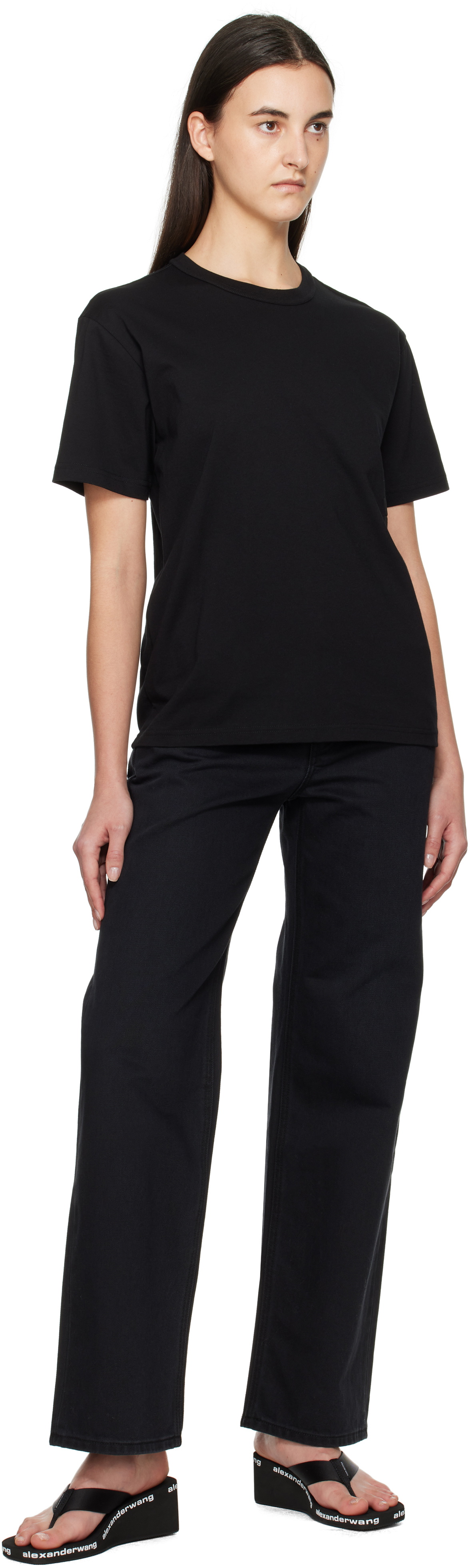 alexanderwang.t Black Puff Logo T-shirt alexanderwang.t