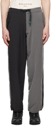Afield Out Black & Gray Pinstripe Trousers