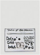 Scribble Logo Card Holder in White