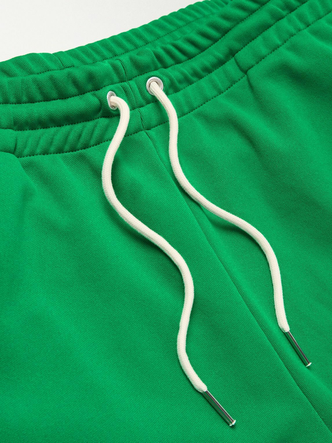 CELINE - Straight-Leg Logo-Embroidered Striped Jersey Track Pants - Green