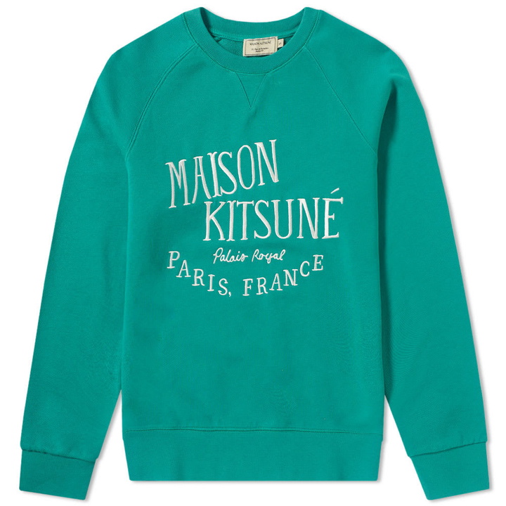 Photo: Maison Kitsun&eacute; Palais Royal Crew Sweat Green