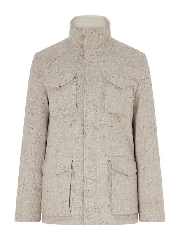 Photo: Herno - Virgin Wool-Tweed Field Jacket - Neutrals