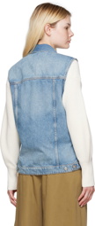 Boss Blue Faded Denim Vest