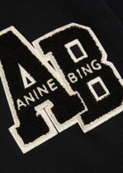 Anine Bing Miles Logo-appliquéd Cotton Sweatshirt Black