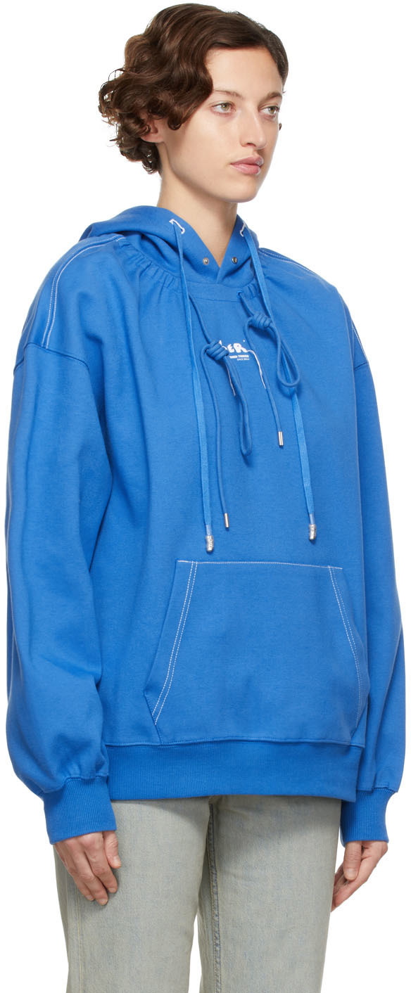 ADER error Blue Admore Logo Hoodie ADER error