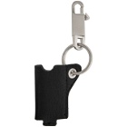 Rick Owens Black Leather Tiny Lighter Case Keychain