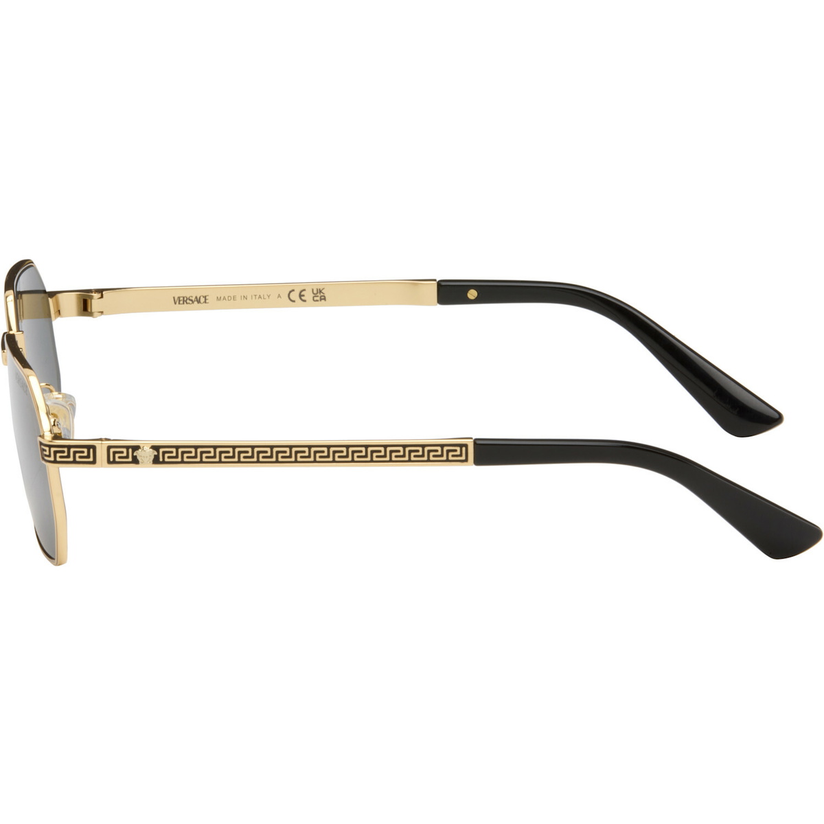 Versace Gold Greca Flow Sunglasses