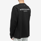Wooyoungmi Men's Long Sleeve Back Logo T-Shirt in Black