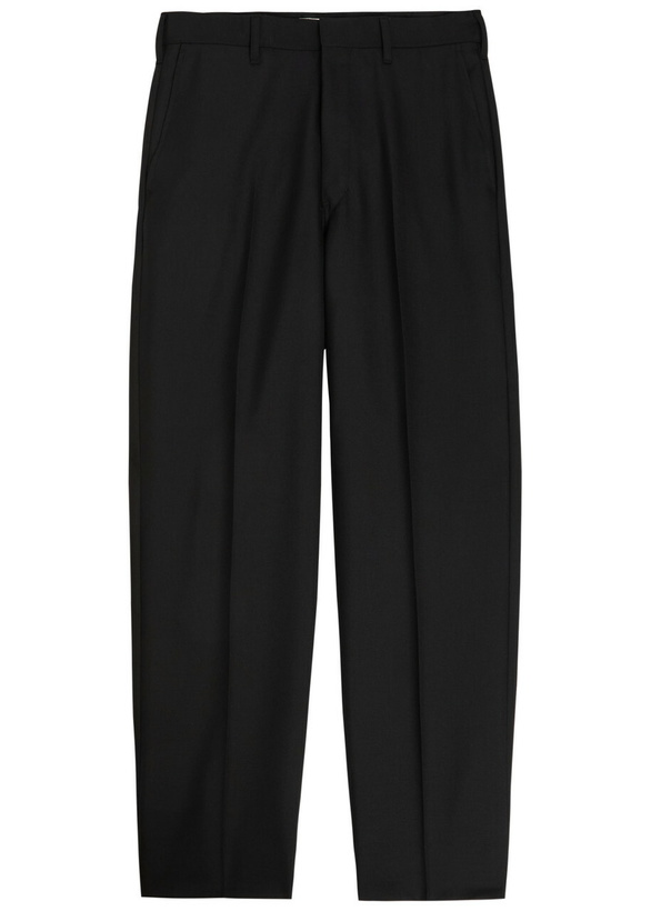 Photo: Vowels Tapered-leg Wool-blend Trousers Black