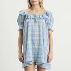 Damson Madder Women's Harlow Mini Night Dress in Blue