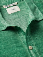 Folk - Seoul Linen and Cotton-Blend Shirt - Green