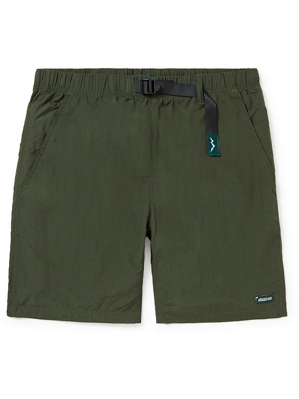 Photo: Afield Out® - Straight-Leg Belted Nylon Shorts - Green