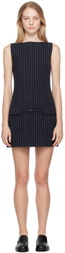 Staud Navy Sheila Minidress