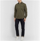 Belstaff - Pitch Logo-Appliquéd Garment-Dyed Cotton Oxford Shirt - Green