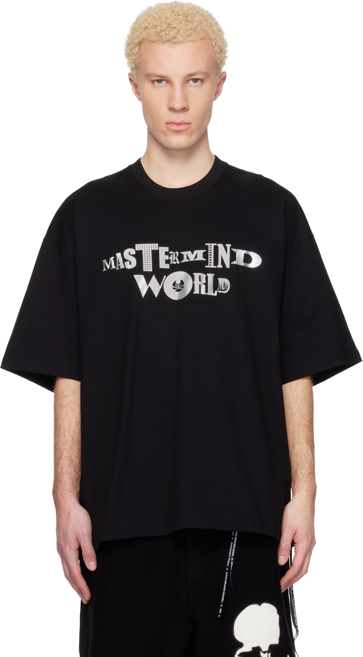 MASTERMIND WORLD Black MW Foil Logo SS T-shirt