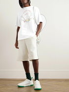 Casablanca - Crayon Tennis Club Logo-Print Organic Cotton-Jersey T-Shirt - White