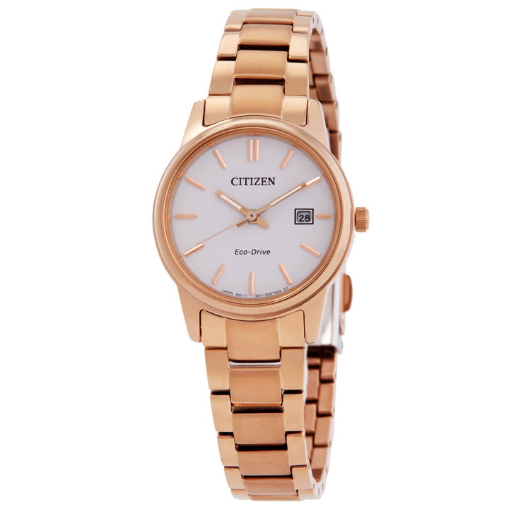 Photo: Citizen Eco-Drive White Dial Ladies Watch EW2313-93A