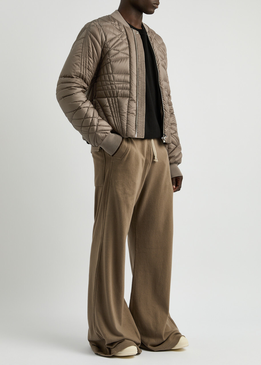 Rick Owens X Moncler Megapenta Flight Quilted Shell Jacket Taupe