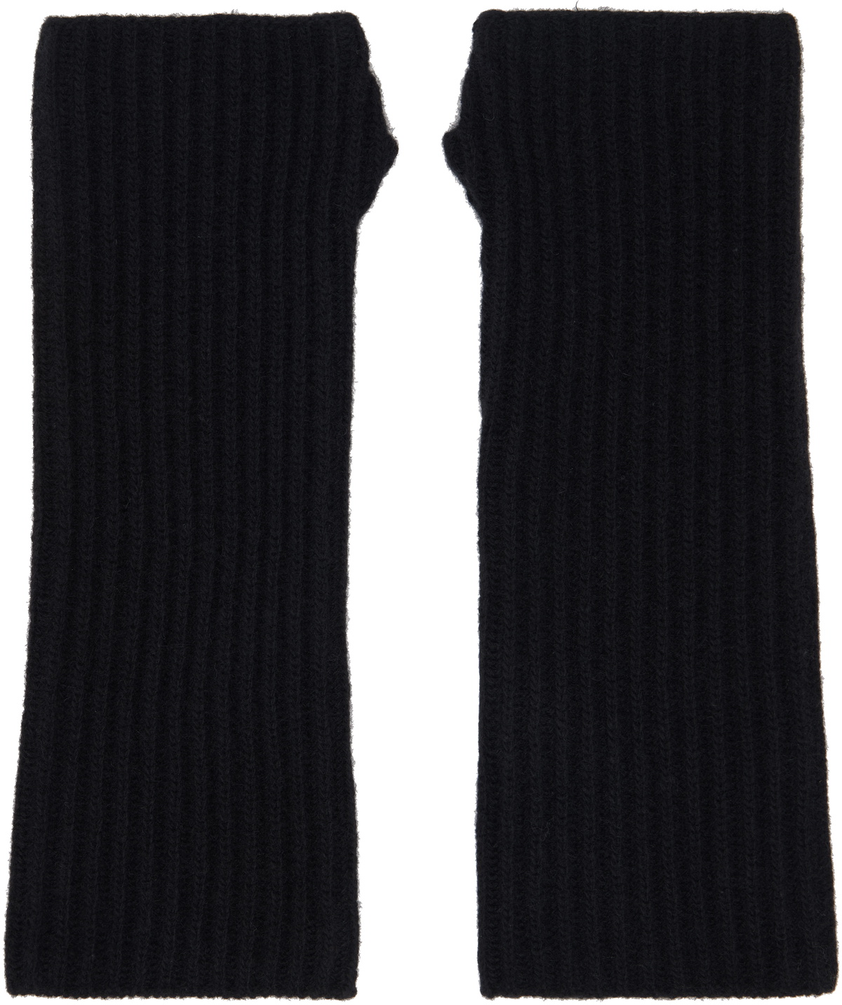 MM6 Maison Margiela Black Fisherman Knit Arm Warmers