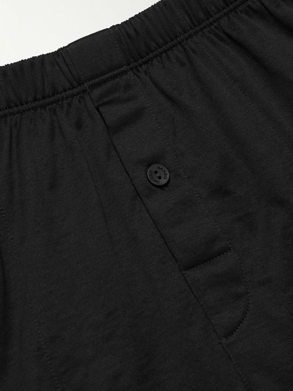 Hanro - Mercerised Cotton Boxer Shorts - Black Hanro