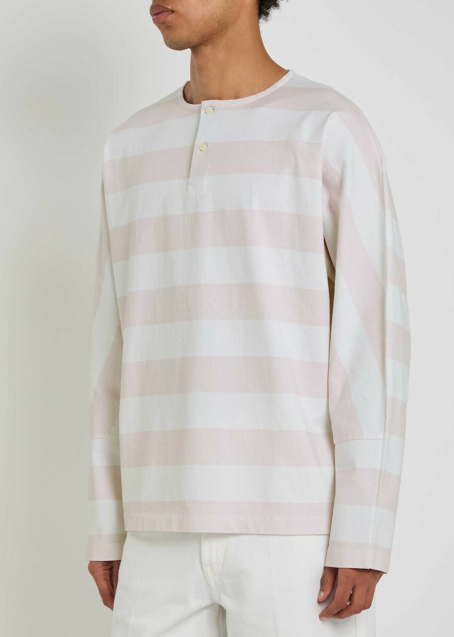 Jacquemus Le Tshirt Mariniére Striped Cotton T-shirt White