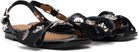 Toga Pulla Black Mesh Black Leather Bow Sandals