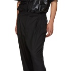 D by D Black Glossy Stripe Trousers