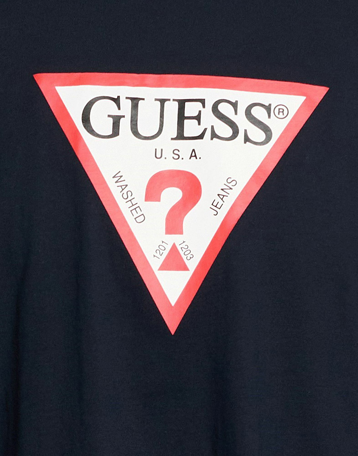 Guess Jeans Mens T-shirt Midnight in Blue