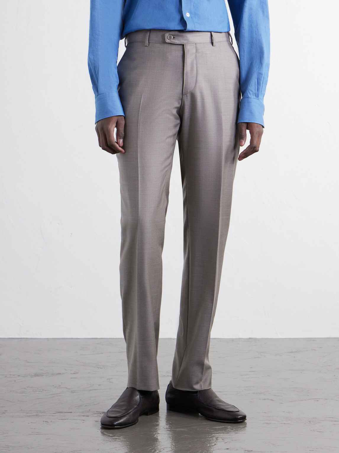 Brioni - Slim-Fit Wool-Gabardine Trousers - Gray