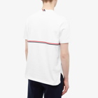 Thom Browne Men's Tricolor Stripe T-Shirt in White