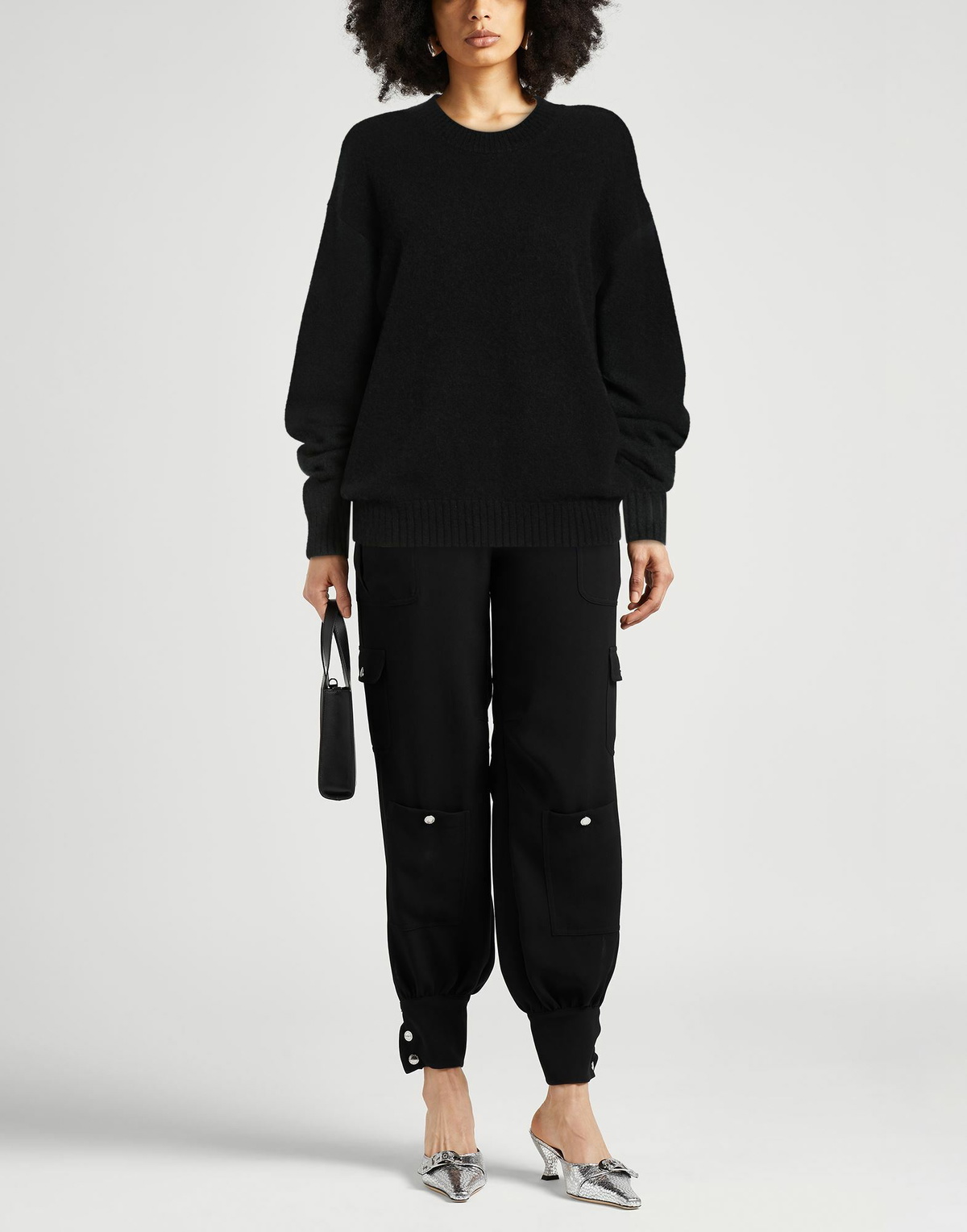 Laneus Womens Sweater in Black